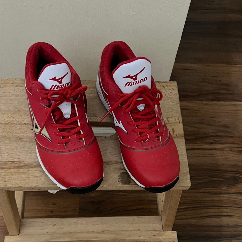 Mizuno Red and White Sports Sneakers